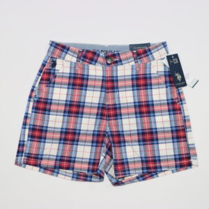 U.S. Polo Assn. Kraťasy kárované (Bielo, modro, červené)